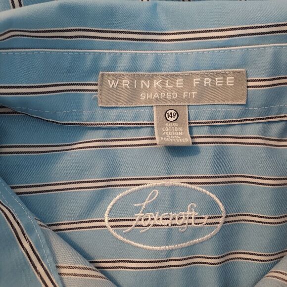 Foxcroft Blue Striped Button Down Shirt - Picture 7 of 12